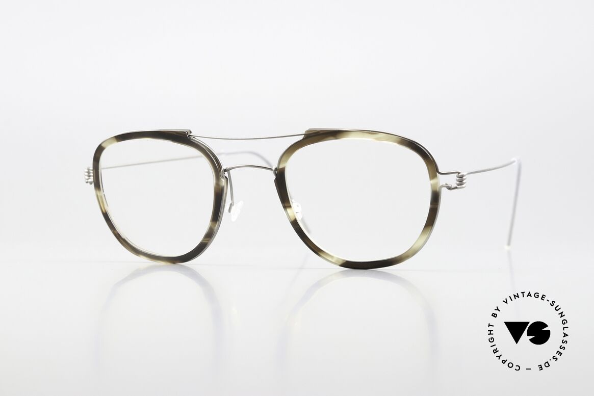 Lindberg William Air Titan Rim Panto Brille Damen & Herren, Lindberg Pantobrille mit Oberbalken; Air Titanium Rim, Passend für Herren und Damen