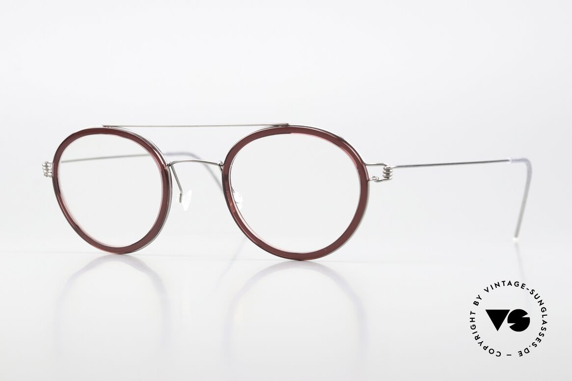 Lindberg Teitur 46 Air Titan Rim Markante Pantobrille Titan, Pantobrille von Lindberg aus der Air Titanium Rim Serie, Passend für Herren und Damen