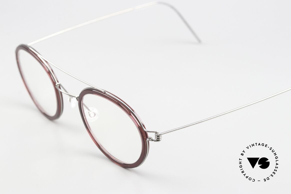Lindberg Teitur 46 Air Titan Rim Markante Pantobrille Titan, markant veredelte Air Titanium Version mit Azetat-Rand, Passend für Herren und Damen