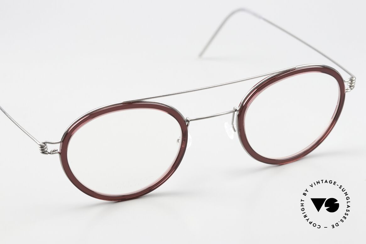 Lindberg Teitur 46 Air Titan Rim Markante Pantobrille Titan, ungetragenes Designerstück mit orig. Lindberg Hart-Etui, Passend für Herren und Damen