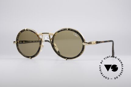 Cazal 644 Runde 90er Sonnenbrille, runde vintage Designer-Sonnenbrille von Cazal, Passend für Herren und Damen