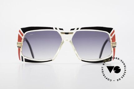 Cazal 869 80er True Vintage Sonnenbrille, geniale Kombination aus Formen, Farben & Materialien, Passend für Herren und Damen
