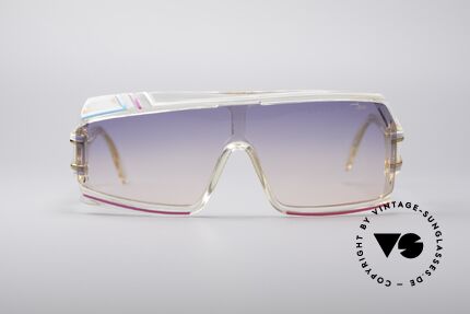 Cazal 858 Vintage 80er Hip Hop Brille, unverwechselbares, asymmetrisches Rahmen-Design, Passend für Herren und Damen