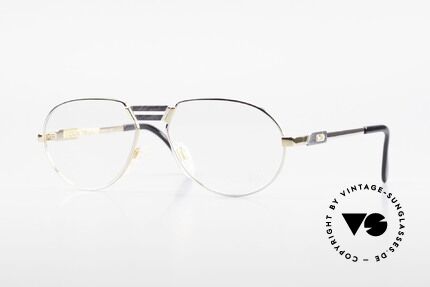 Cazal 739 Goldplattierte Brillenfassung, einzigartige Cazal Herren-Designerbrille von 1989/90, Passend für Herren