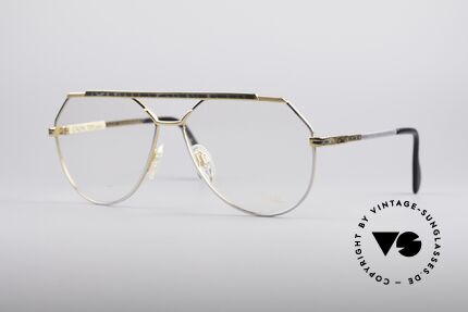 Cazal 733 Goldplattierte 80er Fassung, sehr markante Cazal vintage Herrenbrille von 1986/87, Passend für Herren