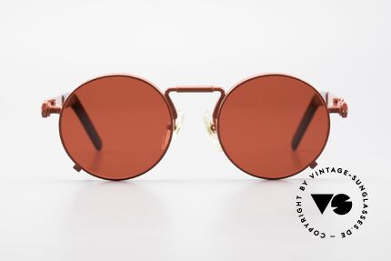 Jean Paul Gaultier 56-8171 Sonderanfertigung in Rot, äußerst hochwertige und detailreiche Brillenfassung, Passend für Herren und Damen