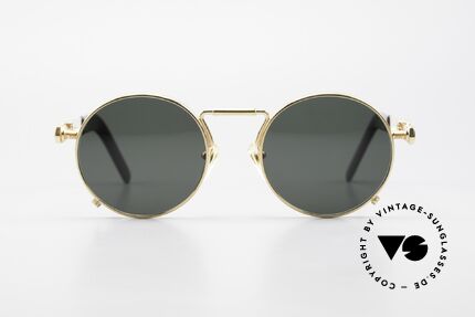 Jean Paul Gaultier 56-8171 Sonderanfertigung Chrome Gold, äußerst hochwertige und detailreiche Brillenfassung, Passend für Herren und Damen