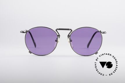Jean Paul Gaultier 55-8174 90er Designerbrille, runde Metall-Fassung; sehr leicht und komfortabel, Passend für Herren und Damen