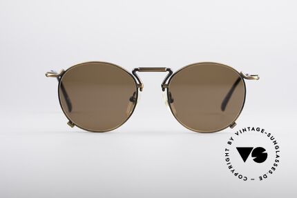 Jean Paul Gaultier 55-8174 90er Designerbrille, runde Metall-Fassung; sehr leicht und komfortabel, Passend für Herren und Damen
