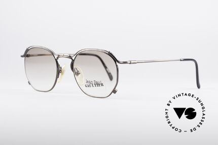 Jean Paul Gaultier 55-2171 Echte 90er Vintage Brille, anthraziter Rahmen mit ganz leicht getönten Gläsern, Passend für Herren und Damen Jean Paul Gaultier 55-2171 Echte 90er Vintage Brille, anthraziter Rahmen mit ganz leicht getönten Gläsern, Passend für Herren und Damen