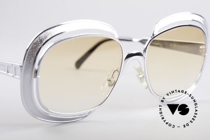 Christian Dior 1208 Vintage 70er Sonnenbrille, verchromter Rahmen mit Gläsern in Orange-Verlauf, Passend für Damen