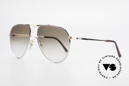 Christian Dior 2248 Large 80er Aviator Sonnenbrille, klassische Pilotenform in LARGE 58-17 (140mm breit), Passend für Herren