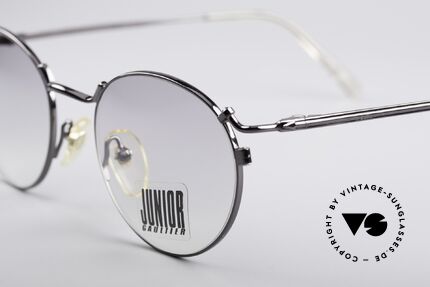 Jean Paul Gaultier 57-2171 Runde 90er Brille, glänzende Rahmen-Lackierung in anthrazit-titanium, Passend für Herren und Damen