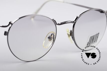 Jean Paul Gaultier 57-2171 Runde 90er Brille, dazu perfekt abgestimmte Gläser in hellgrau-Verlauf, Passend für Herren und Damen