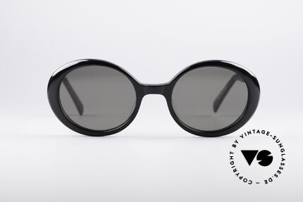 Jean Paul Gaultier 58-2274 Kurt Cobain Style, runde schwarze Front mit verchromten Metallbügeln, Passend für Herren und Damen