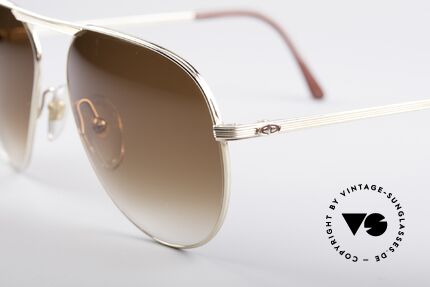 Christian Dior 2536 Vergoldete 80er Brille, edle Gläser in braun-Verlauf für 100% UV Schutz, Passend für Herren