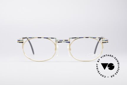 Cazal 759 No Retro 90er Vintage Brille, tolles geometrisches Spiel (oval und eckig zugleich), Passend für Herren und Damen