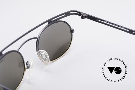 Cazal 761 Vintage 90er Sonnenbrille, blau-verspiegelte Cazal Gläser (100% UV Schutz), Passend für Herren und Damen