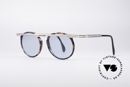 Cazal 648 Echt 90er Cari Zalloni Brille, extrovertierte Rahmengestaltung in Farbe & Form, Passend für Herren und Damen