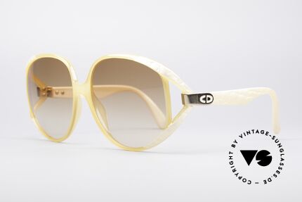Christian Dior 2320 80er XL Damen Sonnenbrille, dennoch sehr leicht, da genialer Optyl-Kunststoff, Passend für Damen