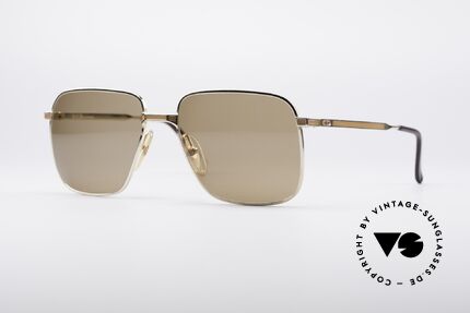 Christian Dior 2174 Vergoldete 80er Brille, edle C. Dior Monsieur Designersonnenbrille von 1982, Passend für Herren