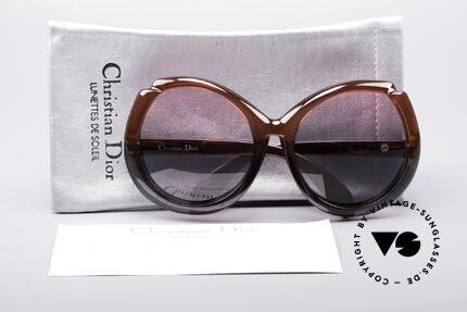 Christian Dior D11 Riesige 70er Brille, grandioses Farbkonzept (Verlauf von Weinrot zu Grau), Passend für Damen