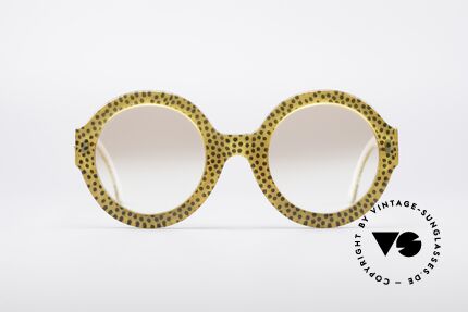 Christian Dior 2567 Runde 90er Brille, rundes; übergroßes Design mit auffälligem Muster, Passend für Damen
