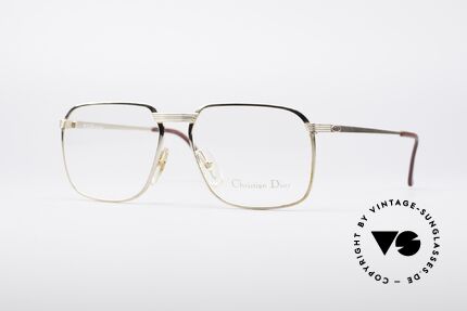 Christian Dior 2489 80er Vintage Brille, markante Christian Dior vintage Fassung von 1989, Passend für Herren