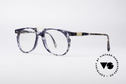 Cazal 645 Außergewöhnliche Vintage Brille, Kolorierung in einer Art transparent-blauem Marmor, Passend für Herren