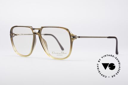 Christian Dior 2296 80er Optyl Brille, Front aus leichtem Optyl-Material in honig-braun, Passend für Herren