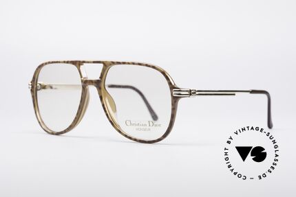 Christian Dior 2301 80er Optyl Brille Monsieur, karamell-braune Front aus leichtem Optyl-Material, Passend für Herren