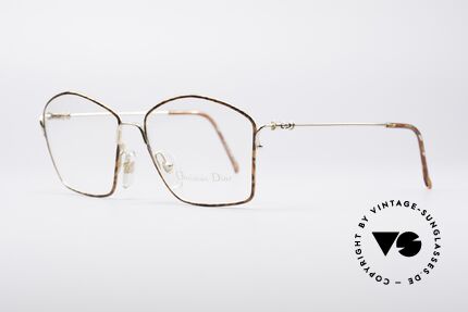 Christian Dior 2600 Besondere 90er Brille, zudem elegante Farbgestaltung in kastanienbraun, Passend für Damen