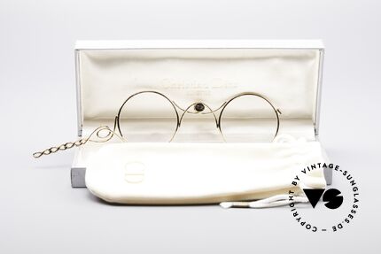 Christian Dior 2583 Lorgnon Lorgnette, kostbares Designer Luxus-Accessoire; goldplattiert, Passend für Damen