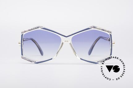 Cazal 180 80er Designerbrille, klarer Rahmen mit tollen ungewöhnlichen Farben, Passend für Damen
