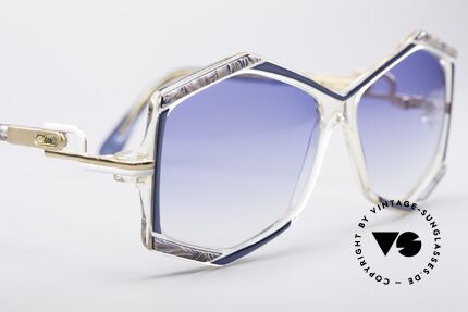 Cazal 180 80er Designerbrille, Sonnengläser in blau-Verlauf für 100% UV Schutz, Passend für Damen