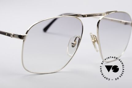 Dunhill 6046 80er Brille Horn-Applikationen, mit ganz leicht getönten Gläsern; daher vielseitig tragbar, Passend für Herren