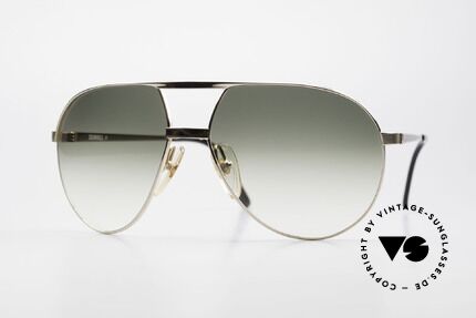 Dunhill 6042 80er Luxus Pilotenbrille Herren, hartvergoldete Fassung mit grauem China-Lack, Passend für Herren