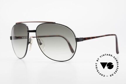 Dunhill 6070 90er Luxus Herren Sonnenbrille, schwarz-verchromt mit bordeaux-schildpatt, Passend für Herren