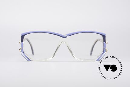 Cazal 197 80er Vintage Designerbrille, transparenter Rahmen mit tollen Farbkompositionen, Passend für Damen