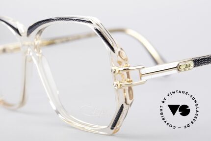 Cazal 169 Vintage Designer Brille, mit 4 kleinen dezenten Strass-Steinen als Zierschrauben, Passend für Damen