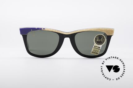Ray Ban Wayfarer I Olympia 1994 Lillehammer, seltene Olympia Sport Edition 'Lillehammer 1994', Passend für Herren und Damen Ray Ban Wayfarer I Olympia 1994 Lillehammer, seltene Olympia Sport Edition 'Lillehammer 1994', Passend für Herren und Damen