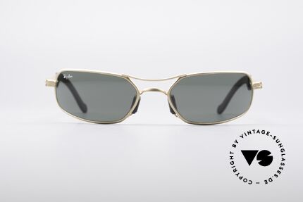 Ray Ban Orbs Rectangle B&L USA, original vintage USA Sonnenbrille der späten 1990er, Passend für Herren