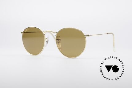 Ray Ban Round Metal 49 Driving Chromax, 1980er USA Ray Ban Round Metal 49 Sonnenbrille, Passend für Herren und Damen