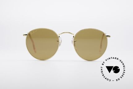 Ray Ban Round Metal 49 Driving Chromax, zeitlose Panto-Brillenform in wahrer Top-Qualität, Passend für Herren und Damen