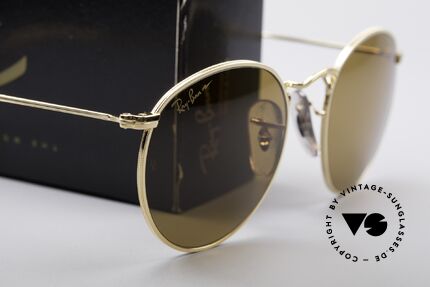 Ray Ban Round Metal 49 Driving Chromax, ungetragen (wie alle unsere vintage Sonnenbrillen), Passend für Herren und Damen