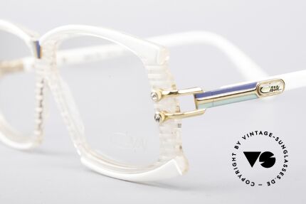 Cazal 195 80er Hip Hop Brille, zudem mit 4 Strass-Applikationen als Zierschrauben, Passend für Damen
