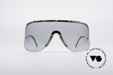 Porsche 5620 Yoko Ono Sonnenbrille Gold, Model 5620: riesige Scheibe für den besonderen Auftritt, Passend für Herren und Damen