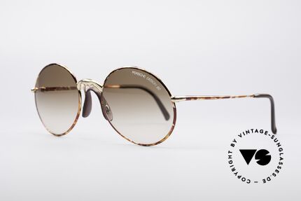 Porsche 5658 Runde 90er Vintage Brille, sehr komfortabel; zudem sportlich & elegant zugleich, Passend für Herren