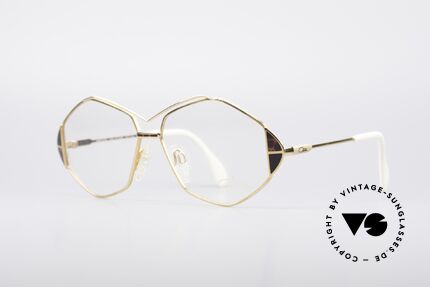 Cazal 233 Echt Vintage No Retro Brille, tolle Rahmenform mit raffinierten Farbakzenten, Passend für Damen