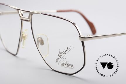 Metzler 0891 80er En Vogue Brille, ungetragen (wie alle unsere klassischen Herrenbrillen), Passend für Herren